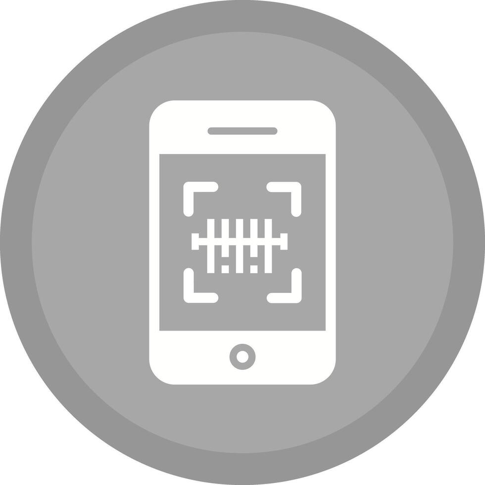 Mobile Scanning Icon Design vector