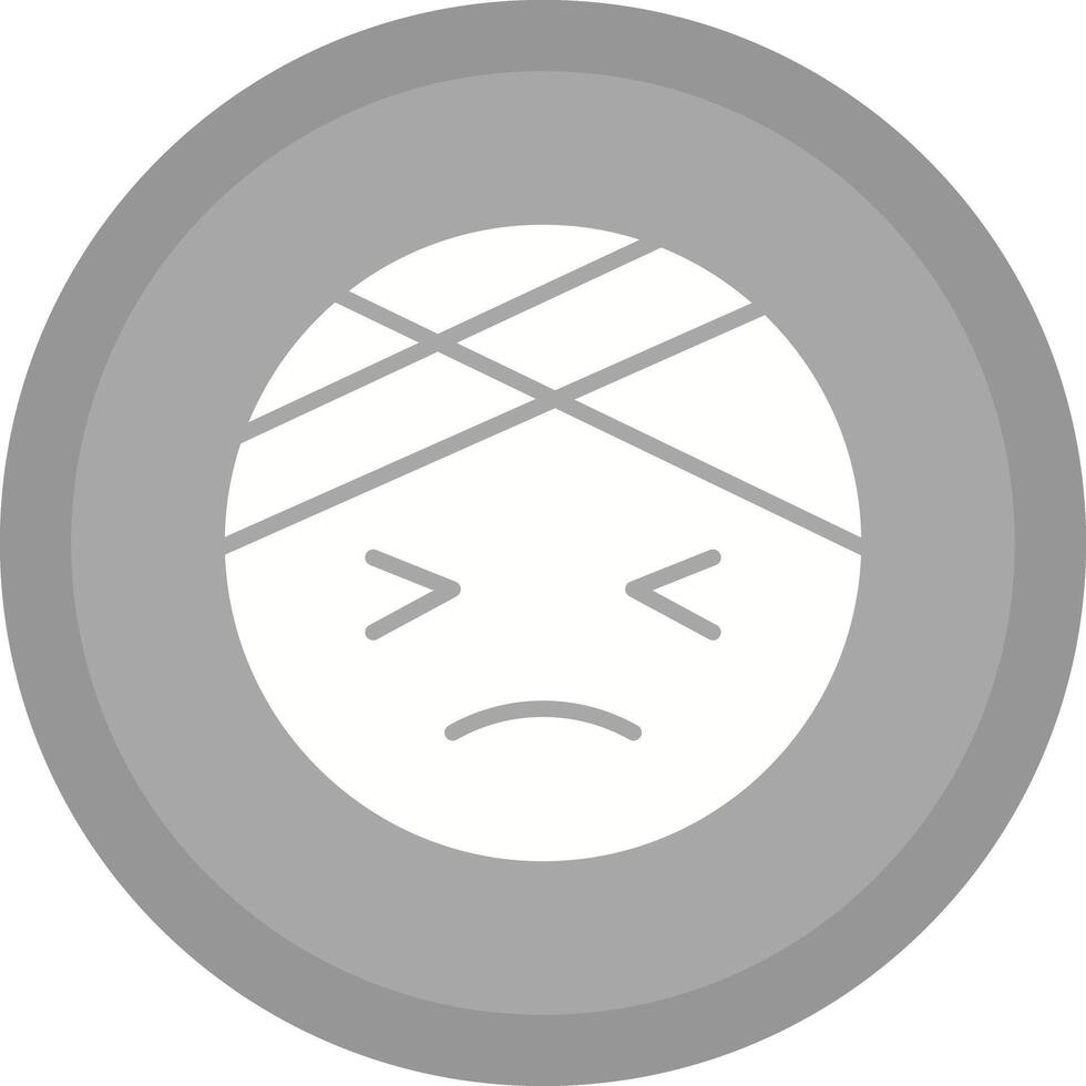 Face with Head-Bandage Icon Design vector