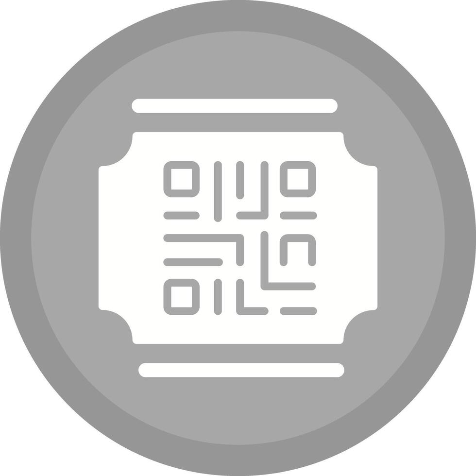 QR Code Ticket Icon Design vector