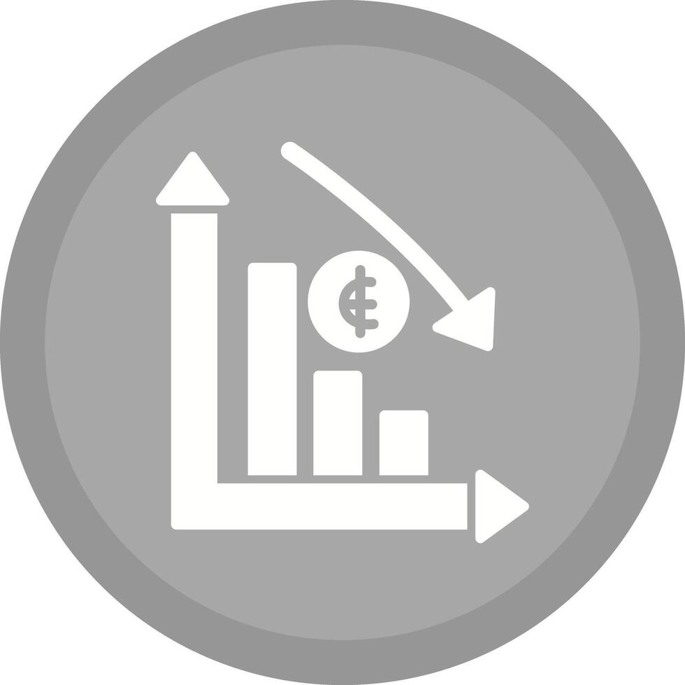 Money Down Icon Design vector