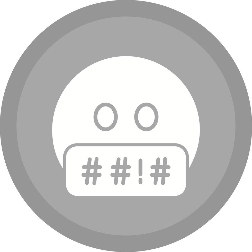 Face with Symbols on Mouth Icon Design vector