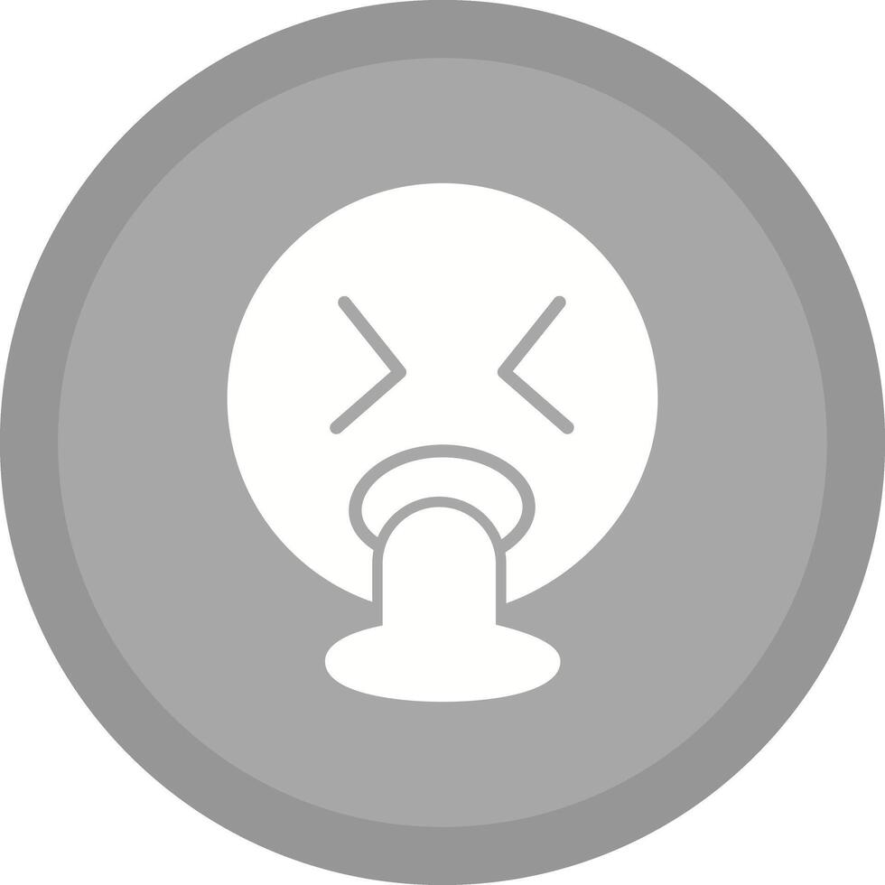 Face Vomiting Icon Design vector