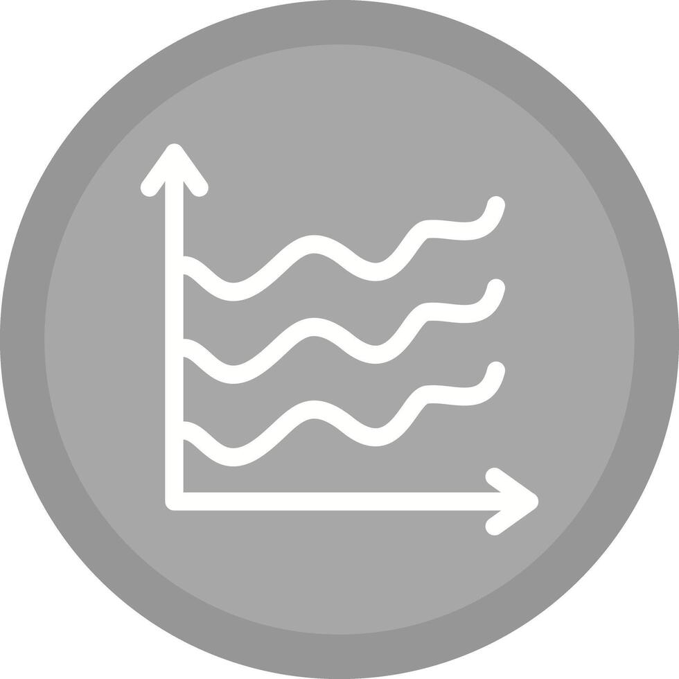Spline Chart Icon Design vector