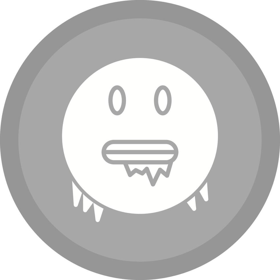 Cold Face Icon Design vector