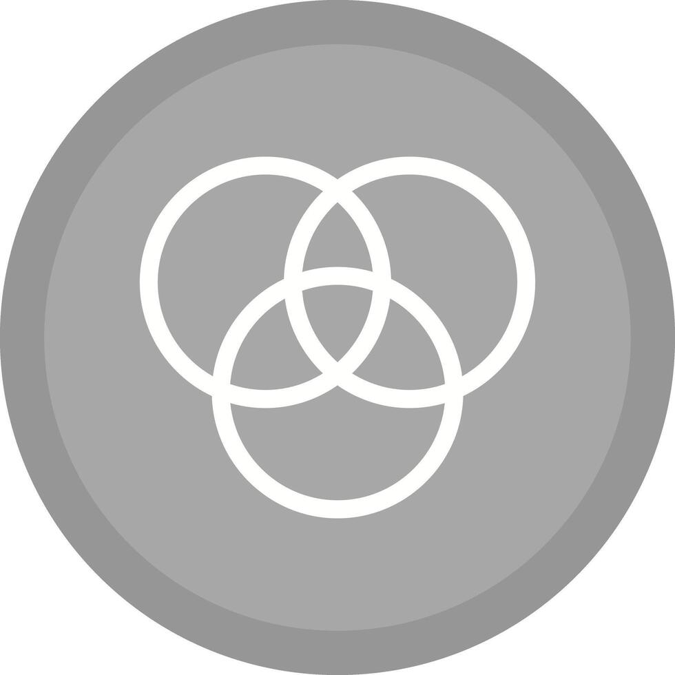 Venn Diagram Icon Design vector