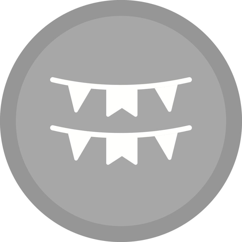 Bunting Flags Icon Design vector