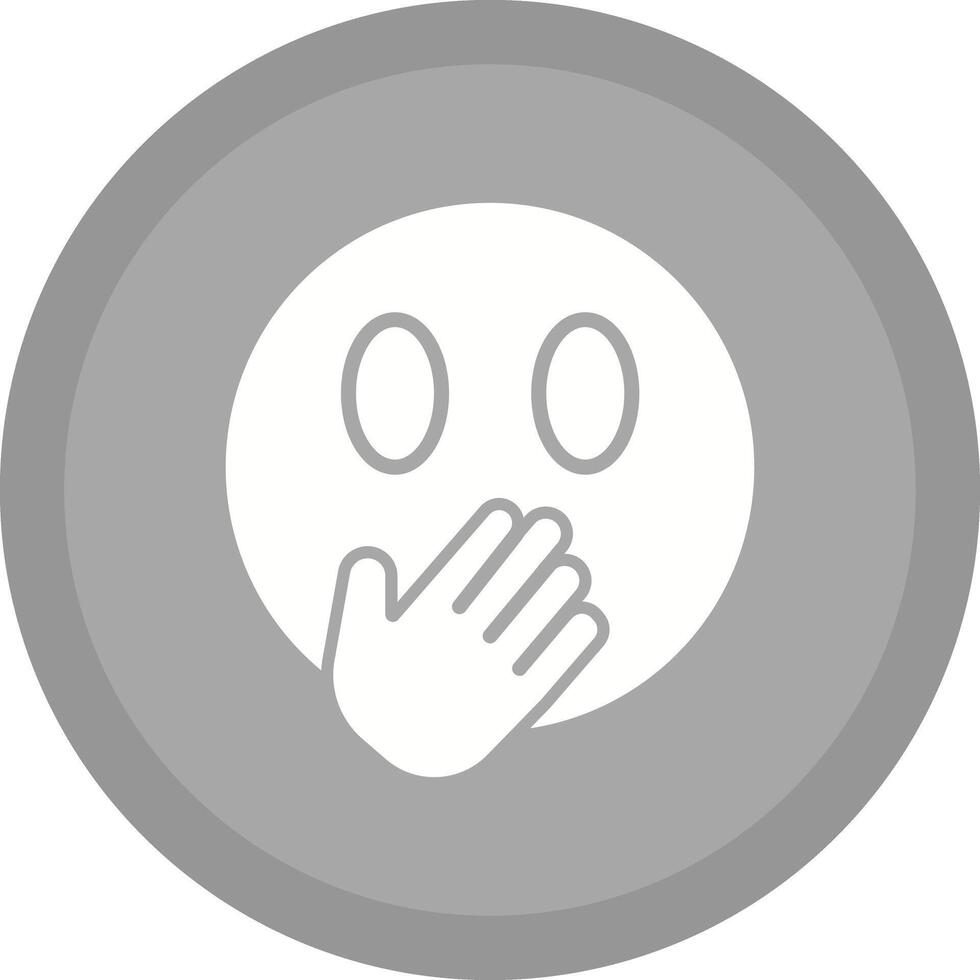 Face with Hand Over Mouth Icon Design vector