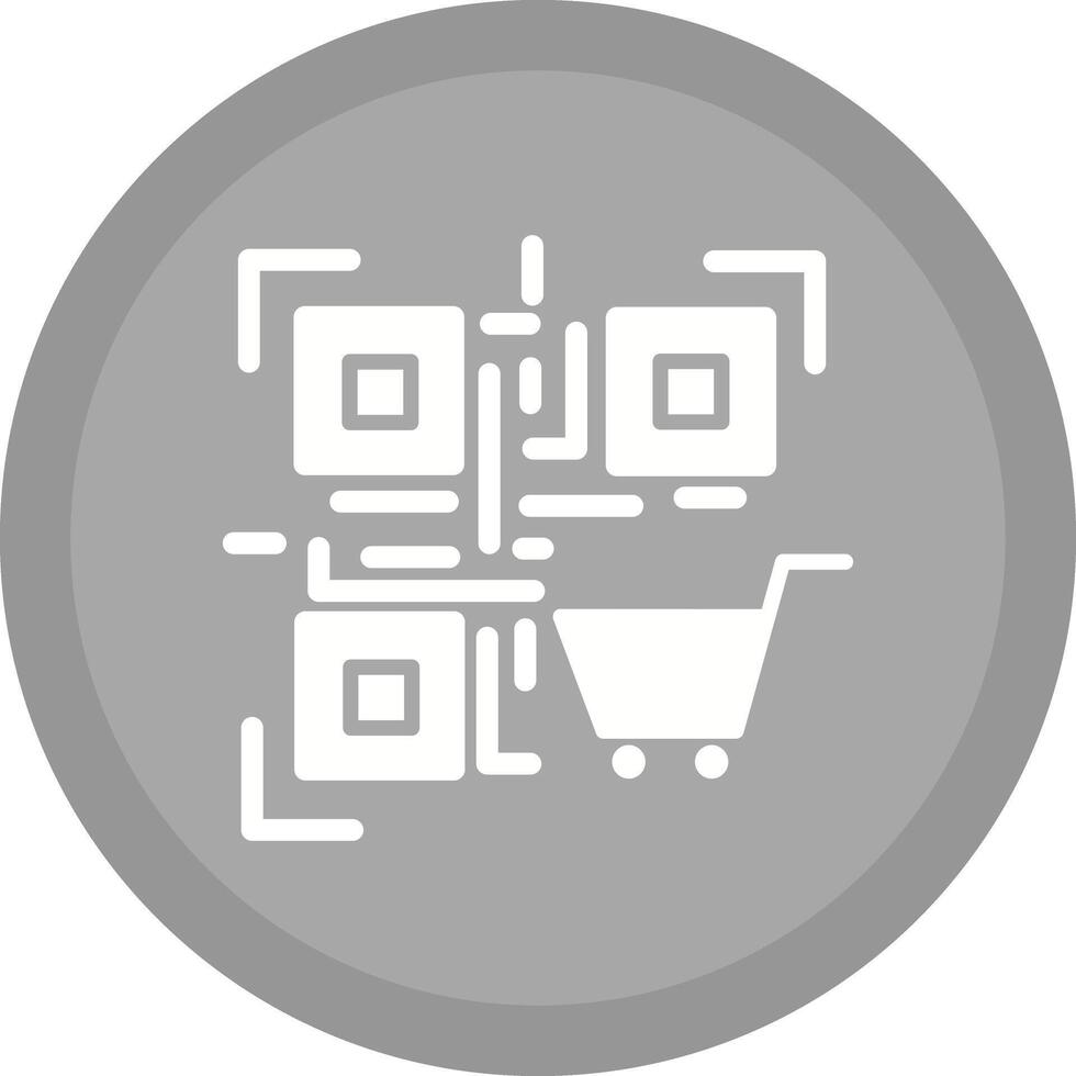 QR Code Shopping Icon Design vector