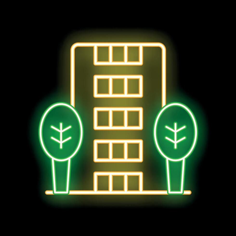 Glowing neon line house icon isolated on black background for website design, mobile app, ui vector