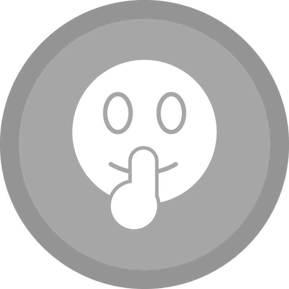 Shushing Face Icon Design vector