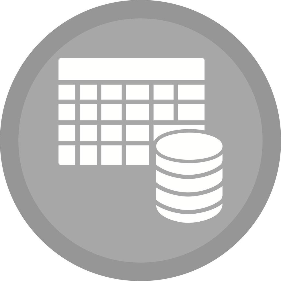 Table Data Icon Design vector