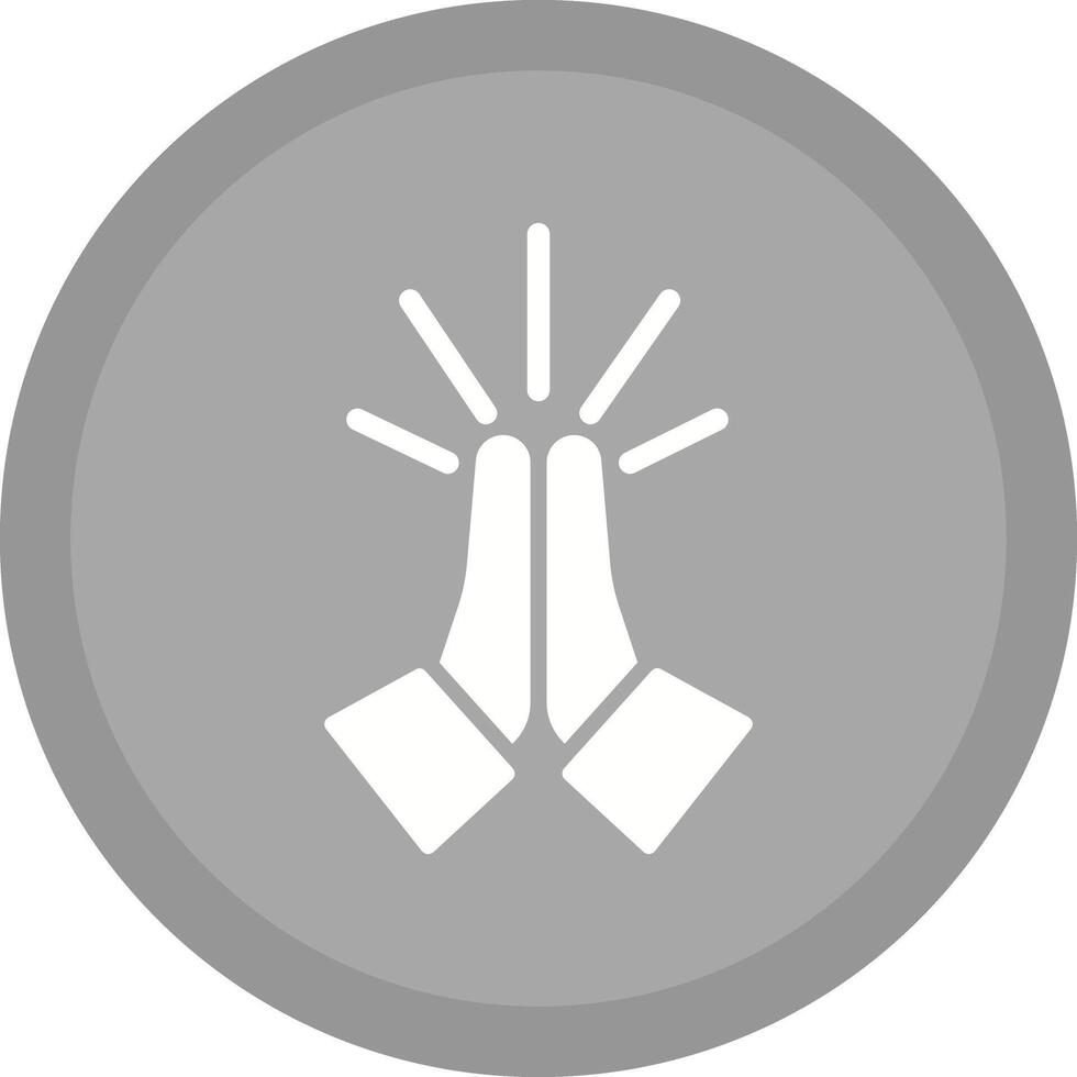 Folded Hands Icon Design vector