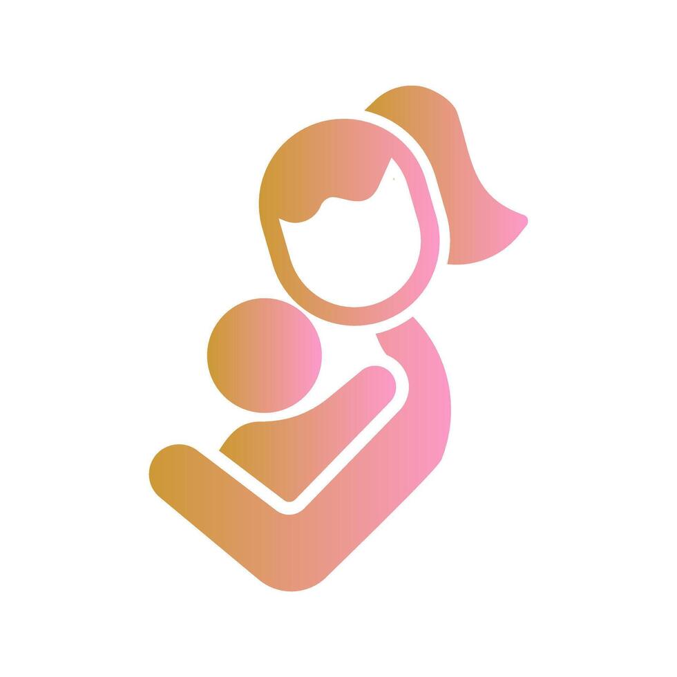 Mother and Child Icon Design vector
