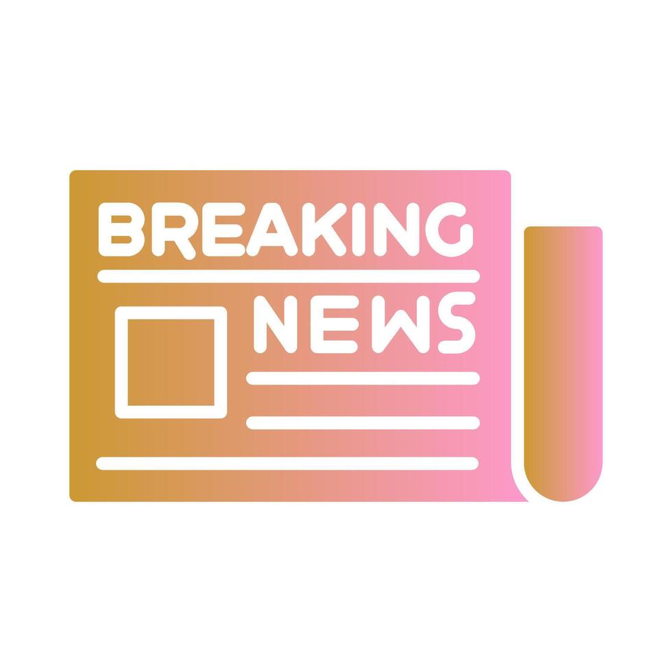 Breaking News Icon Design vector