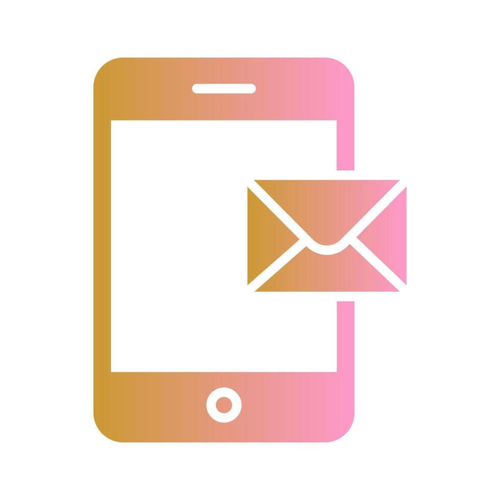Mobile E-mail Icon Design vector
