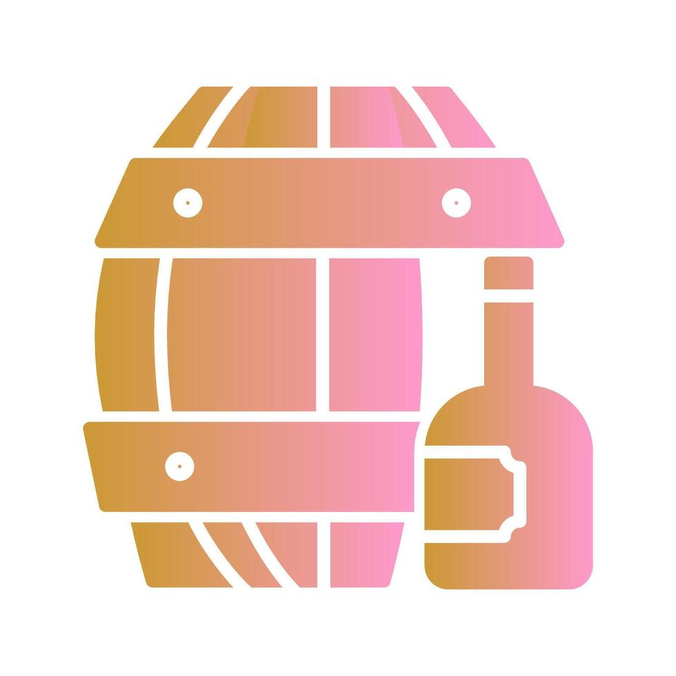 Wine Barrel Icon Design vector