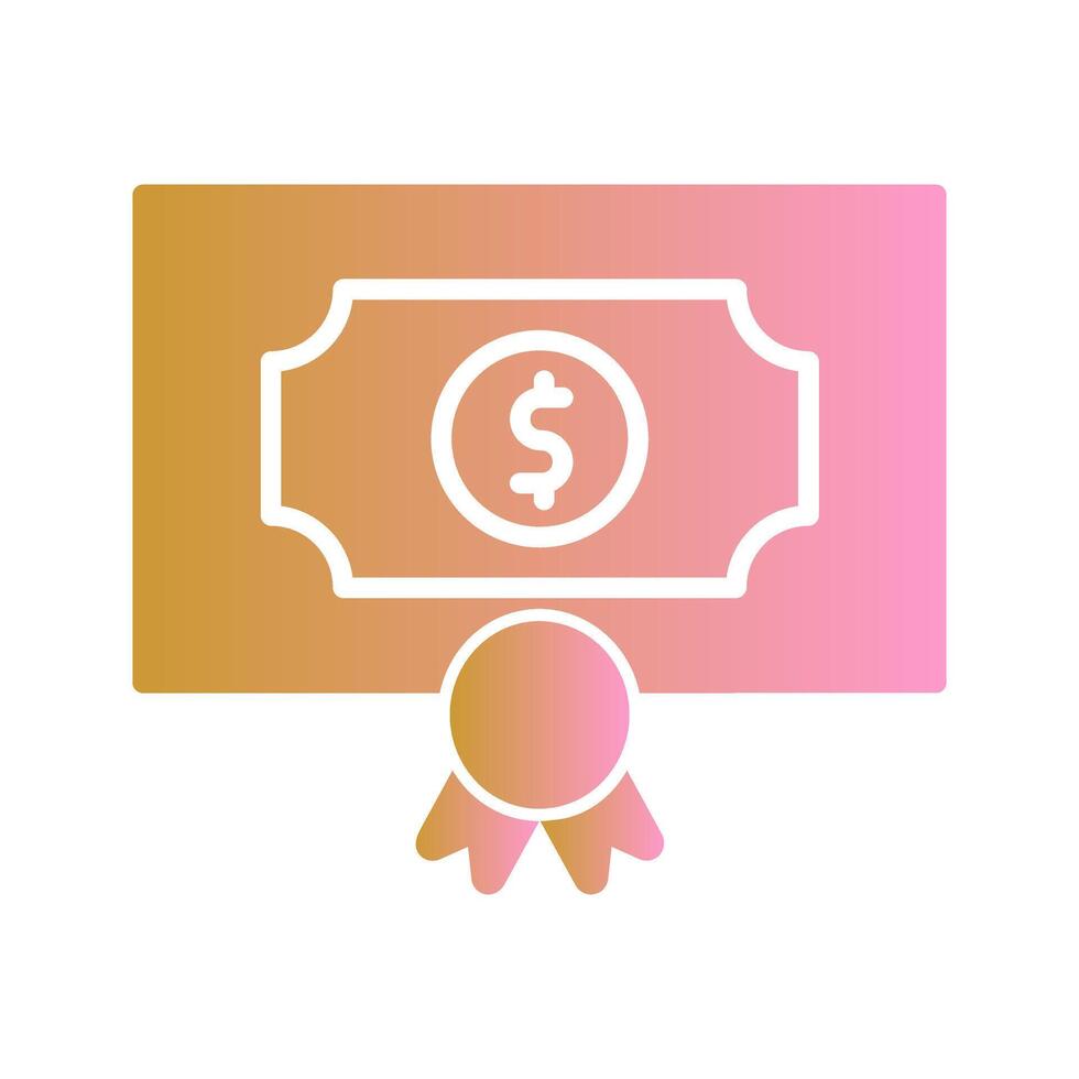 Money Prize Icon Design vector