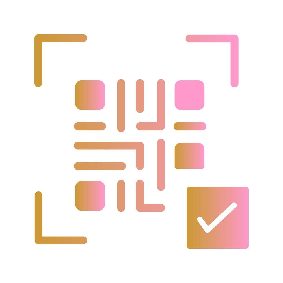 QR Code Link Icon Design vector