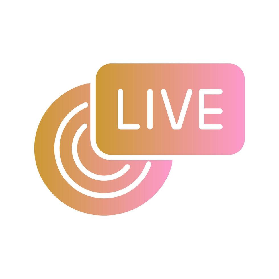 Live Broadcast Icon Design vector