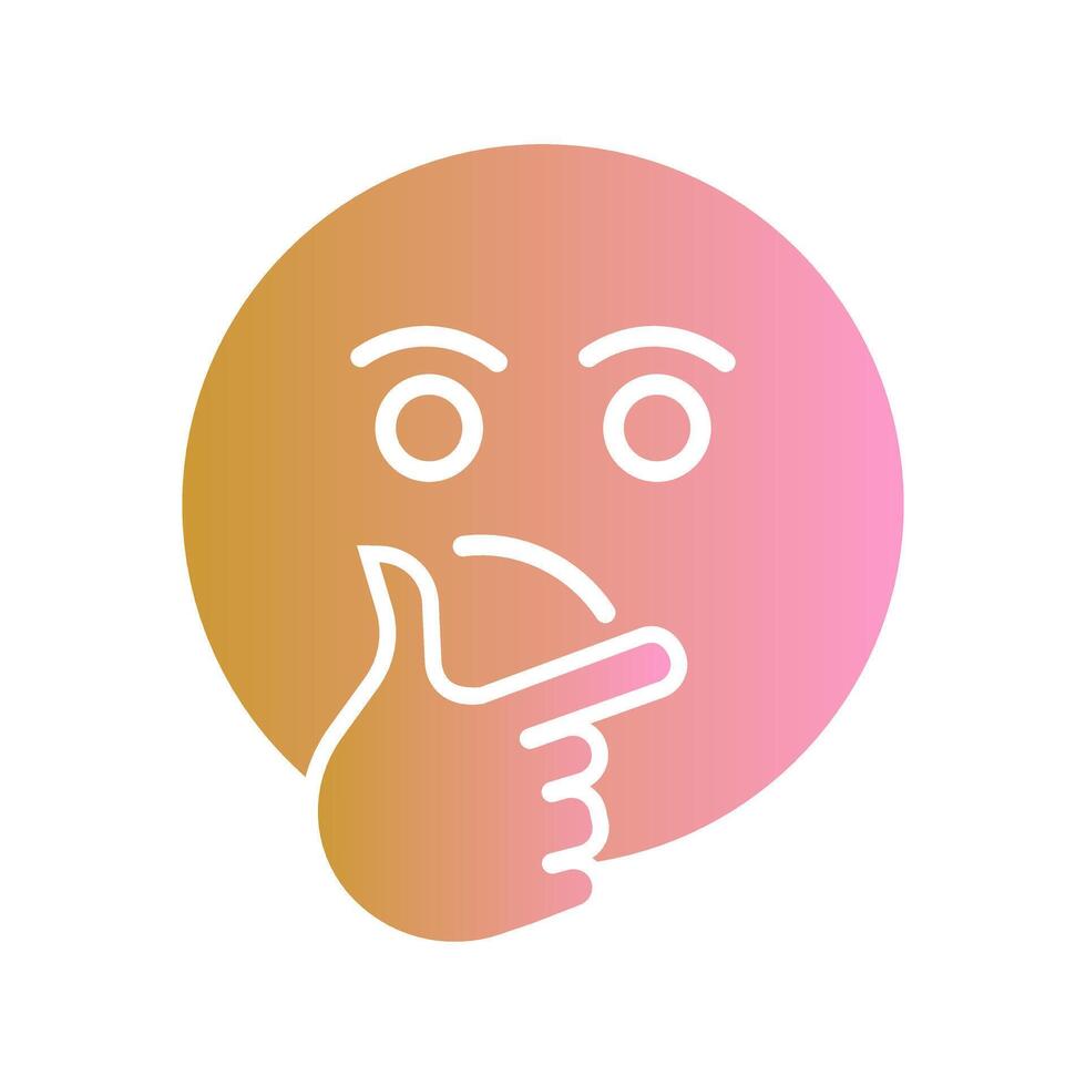 Thinking Face Icon Design vector
