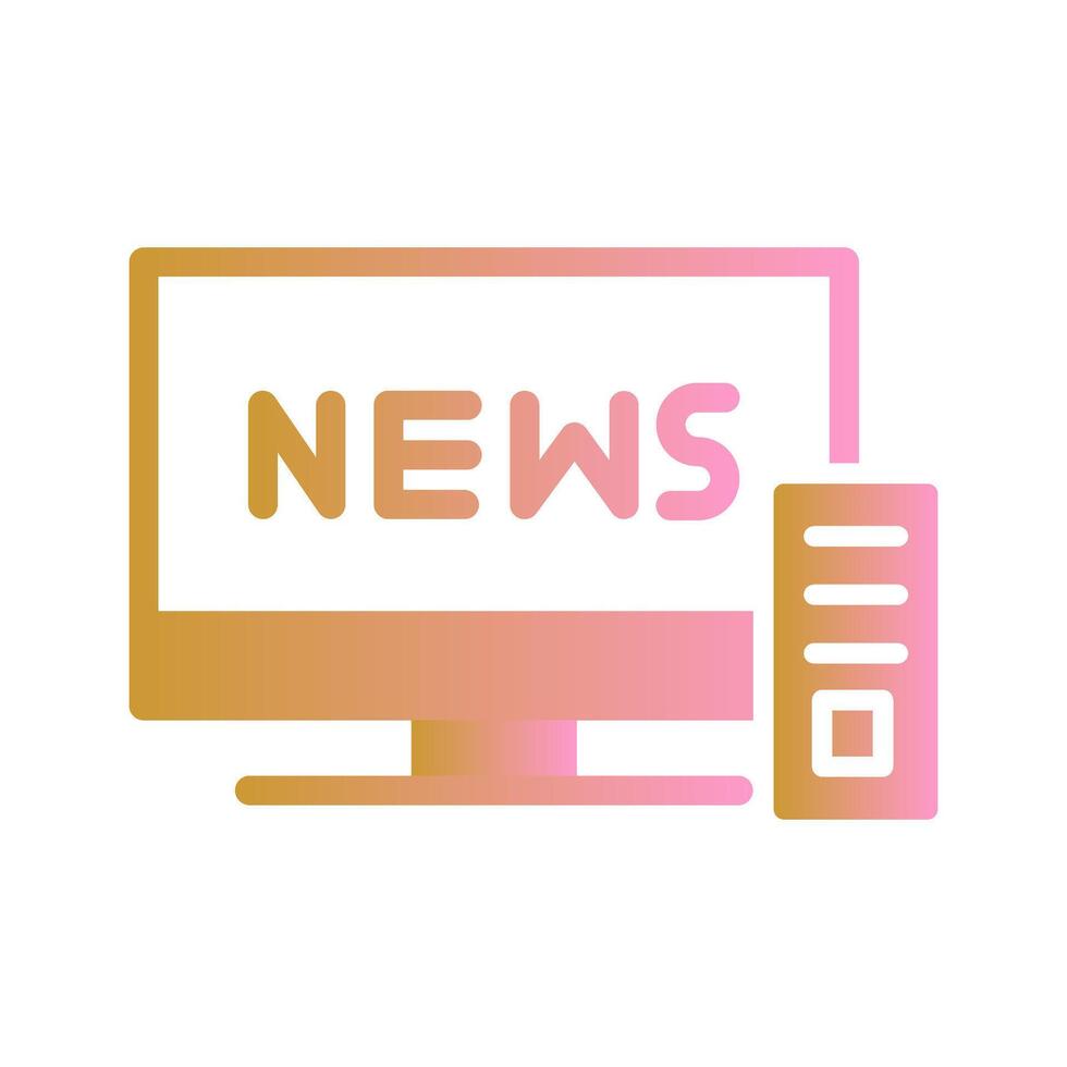 TV News Icon Design vector