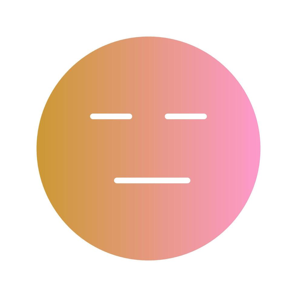 Neutral Face Icon Design vector