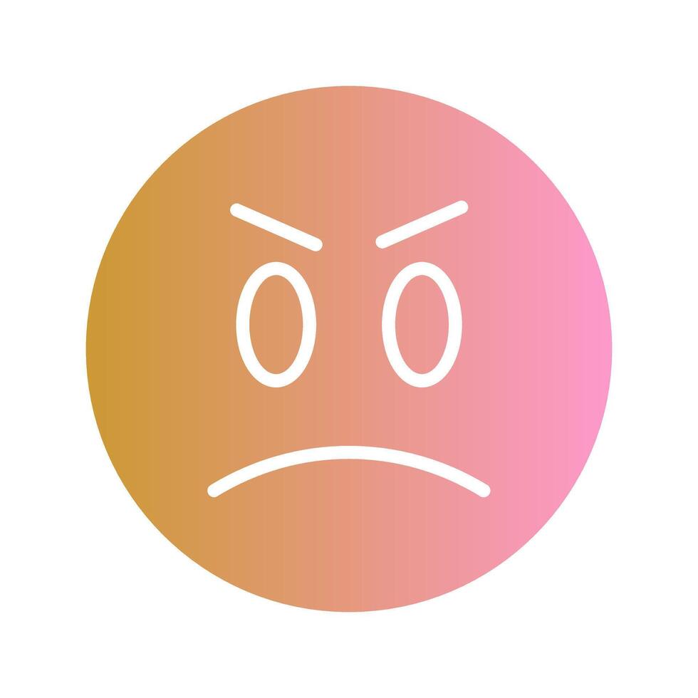Angry Face Icon Design vector