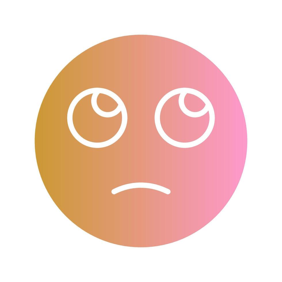 Face with Rolling Eyes Icon Design vector