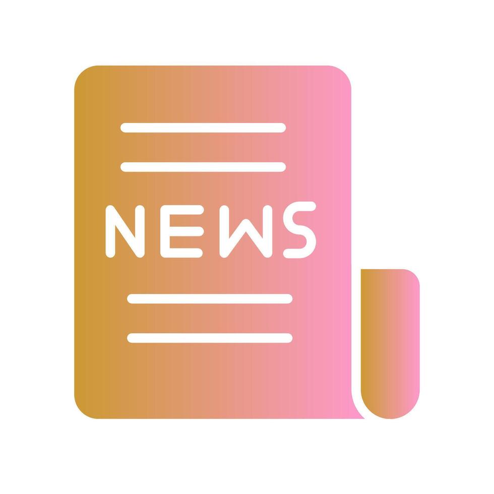 Newspaper Front Page Icon Design vector