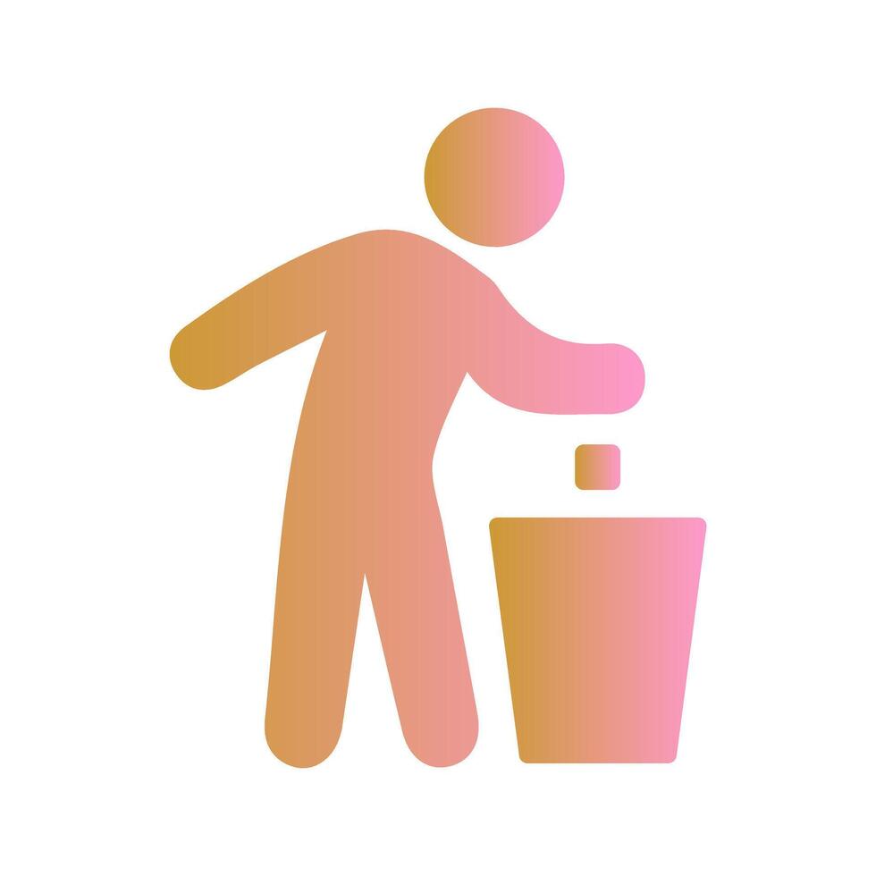 Litter in Bin Sign Icon Design vector