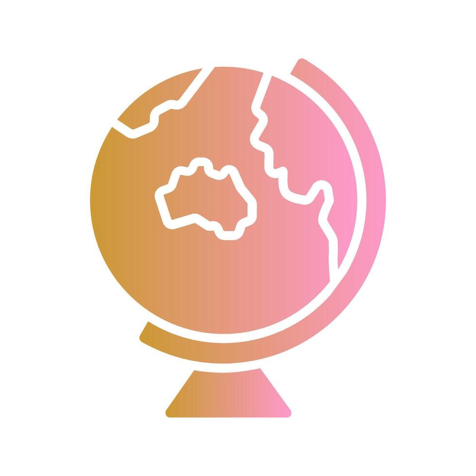 Earth Globe Asia Australia Icon Design vector