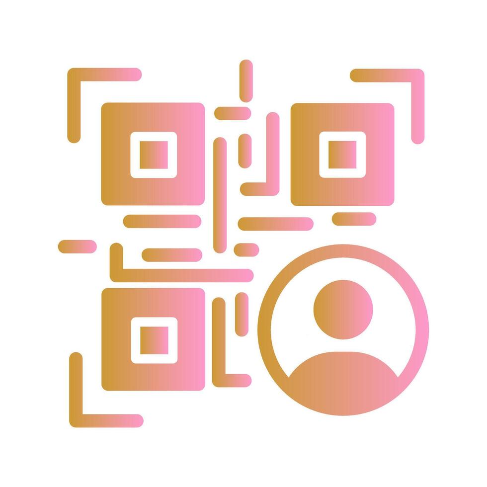 QR Code Contact Icon Design vector