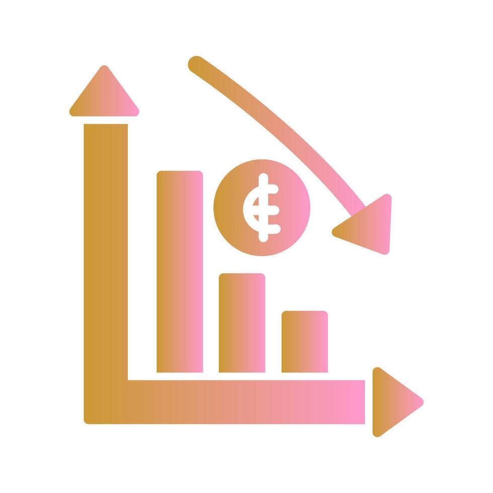 Money Down Icon Design vector