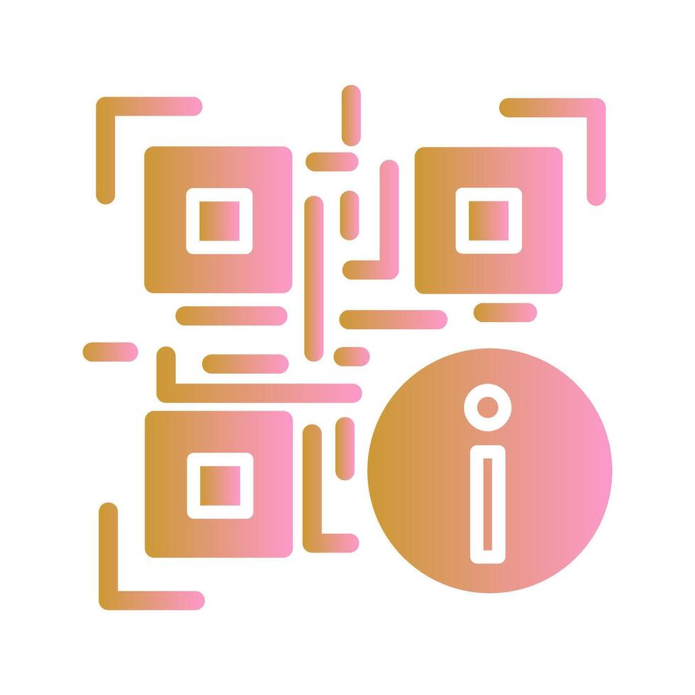 QR Code Information Icon Design vector