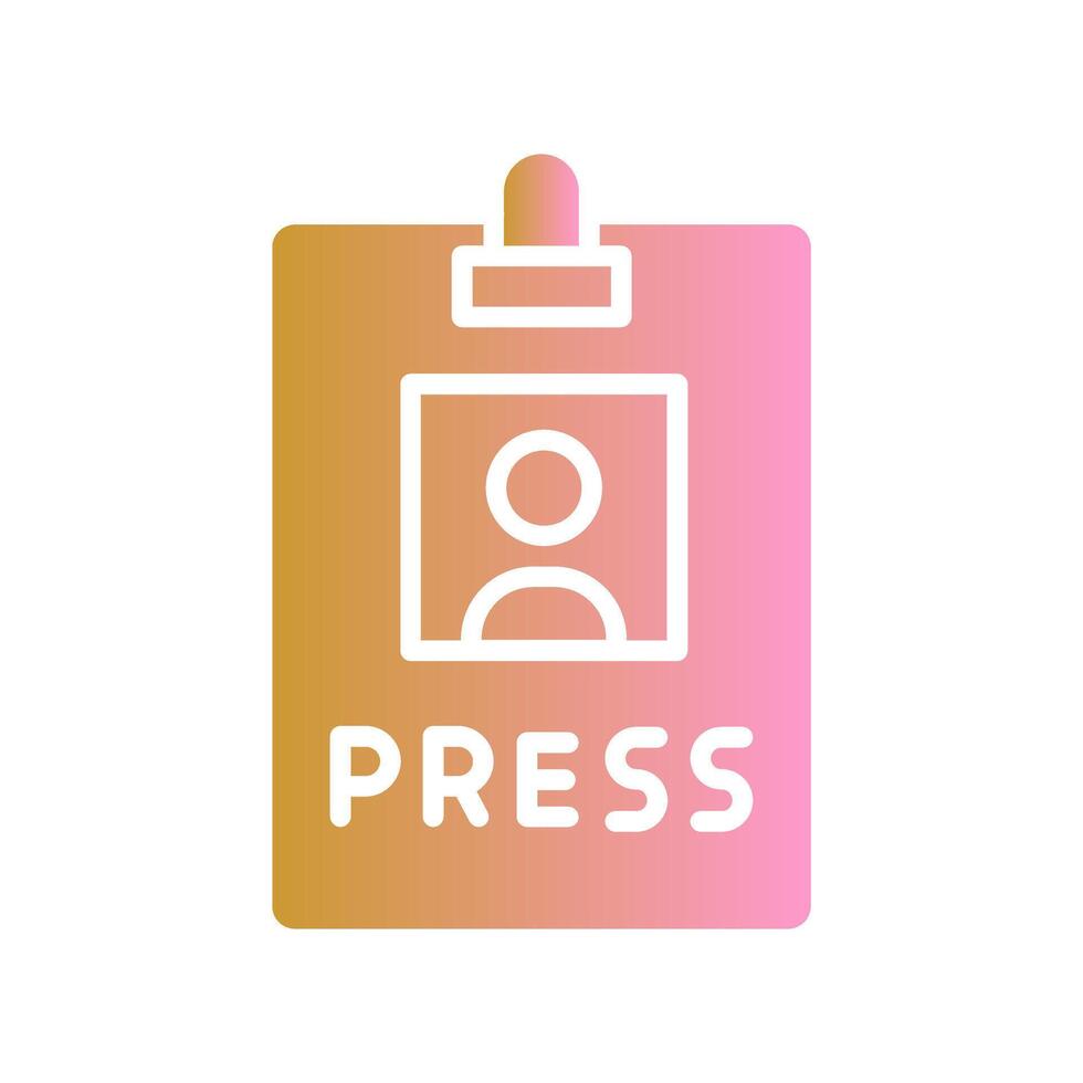 Press Pass Icon Design vector