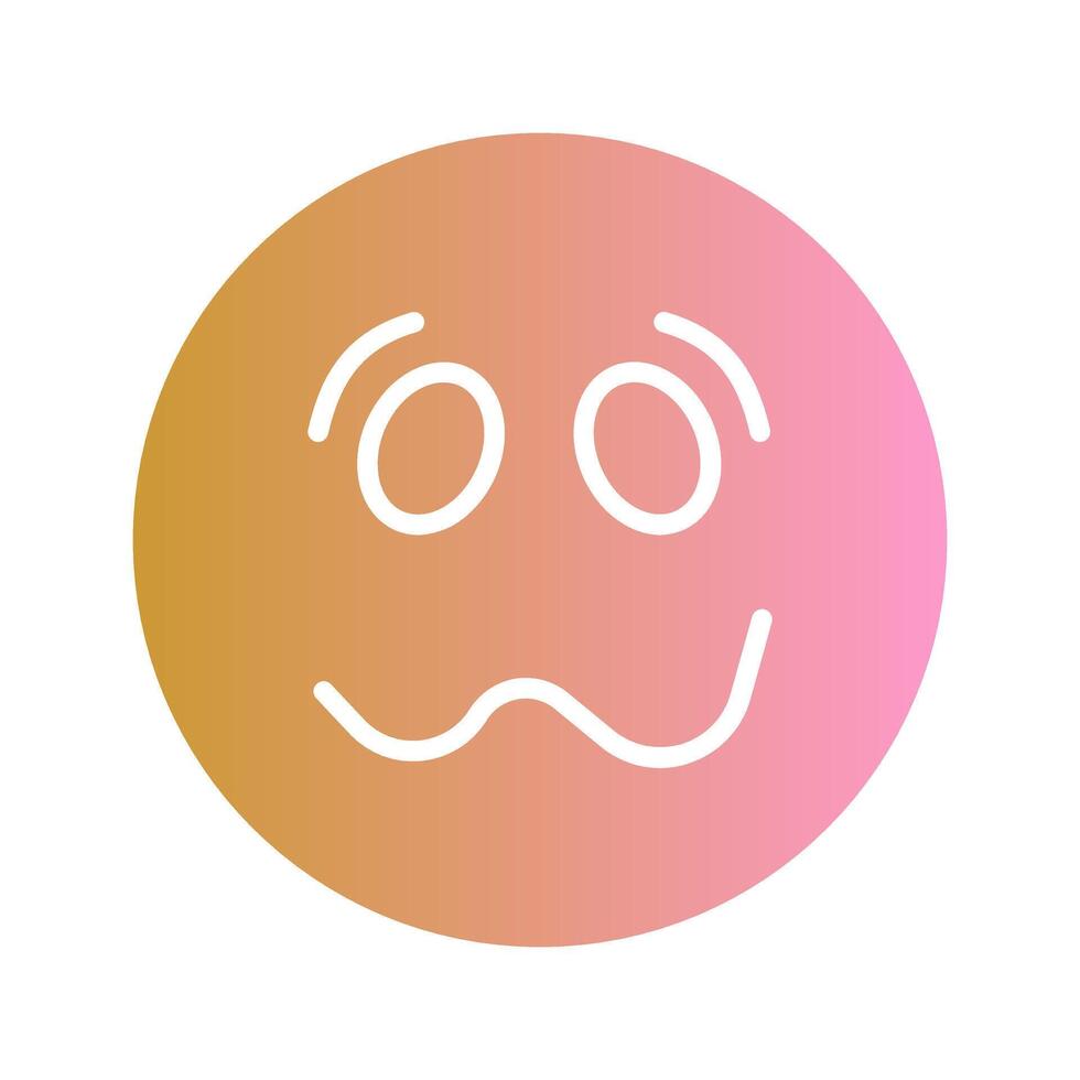 Woozy Face Icon Design vector