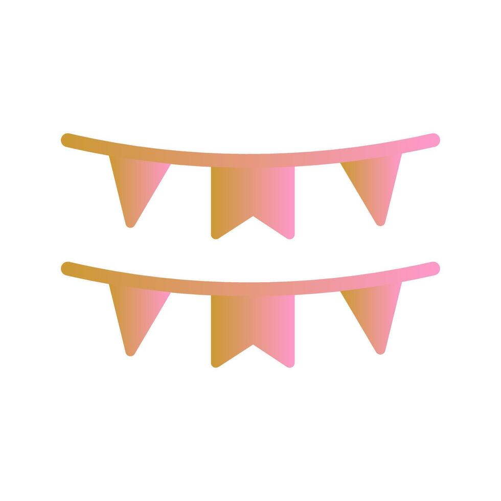 Bunting Flags Icon Design vector