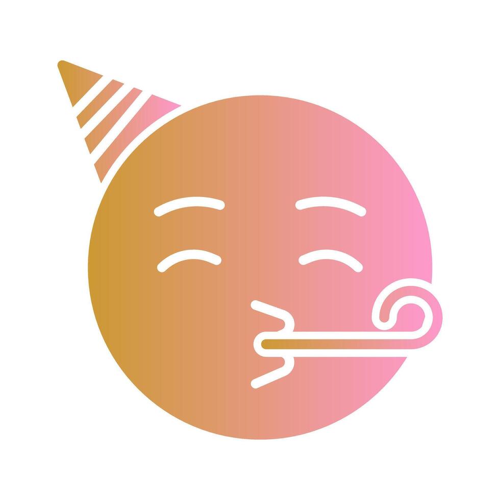 Partying Face Icon Design vector