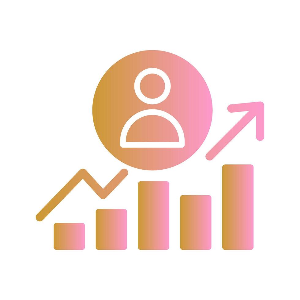 Career Growth Icon Design vector