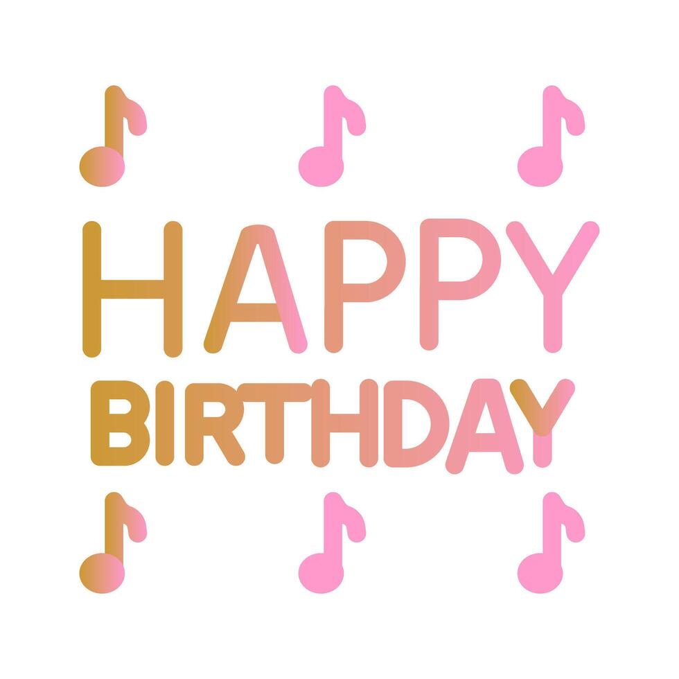 Happy Birthday Song Icon Design vector