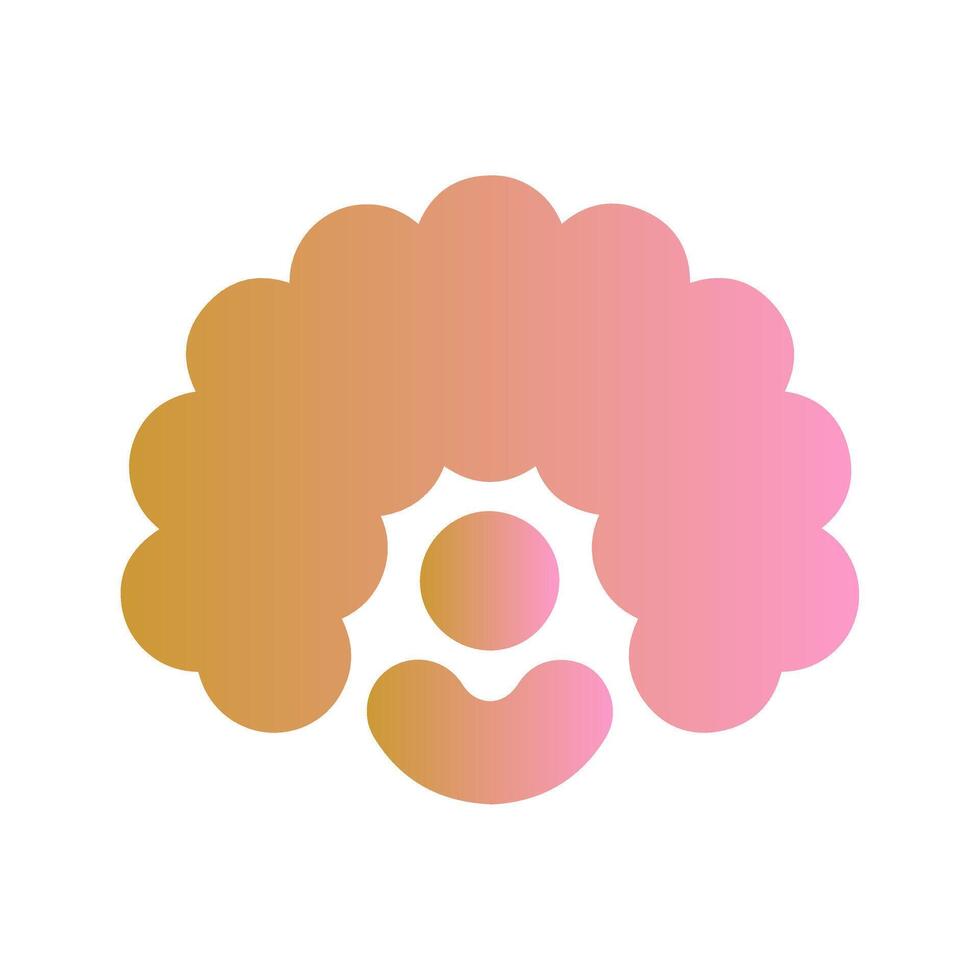 Clown Wig Icon Design vector