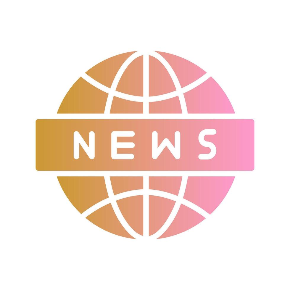 News Globe Icon Design vector