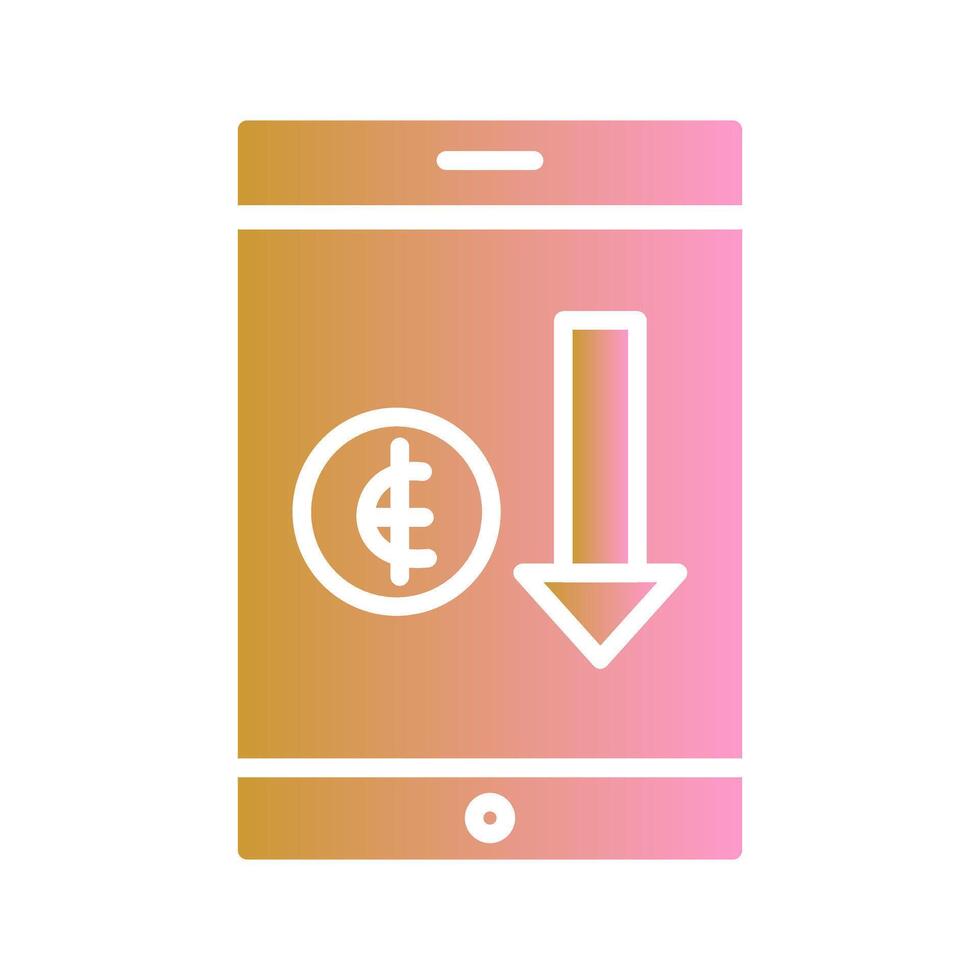 Money Loss Icon Design vector