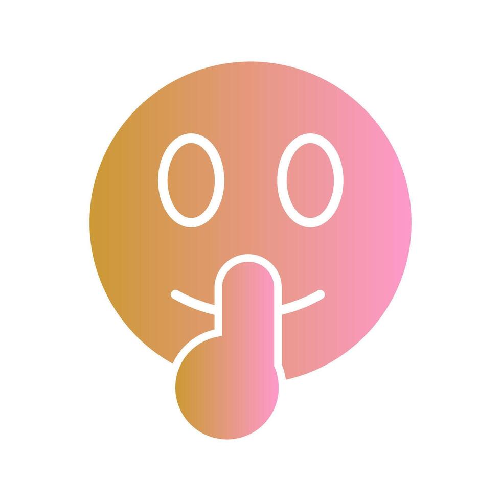 Shushing Face Icon Design vector