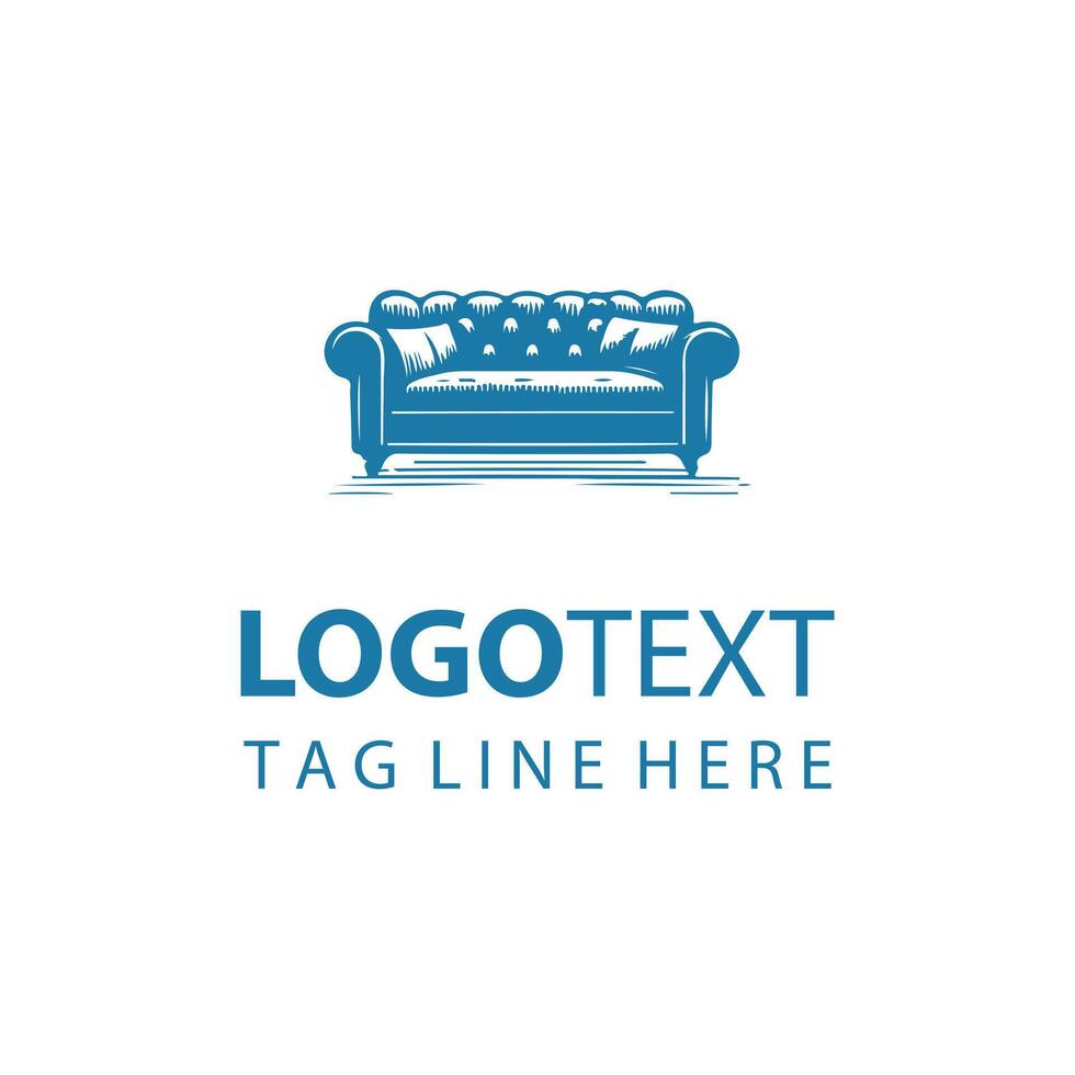 interior design sofa logo vector