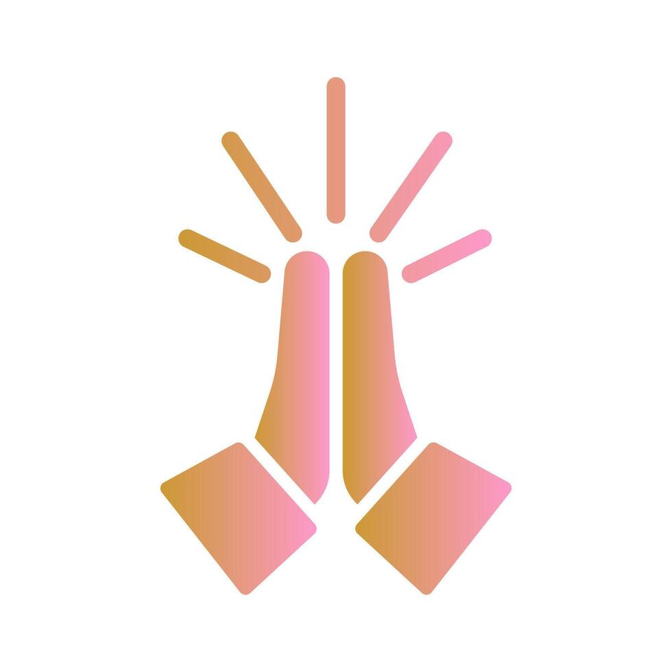 Folded Hands Icon Design vector