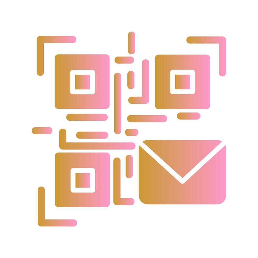 QR Code Email Icon Design vector