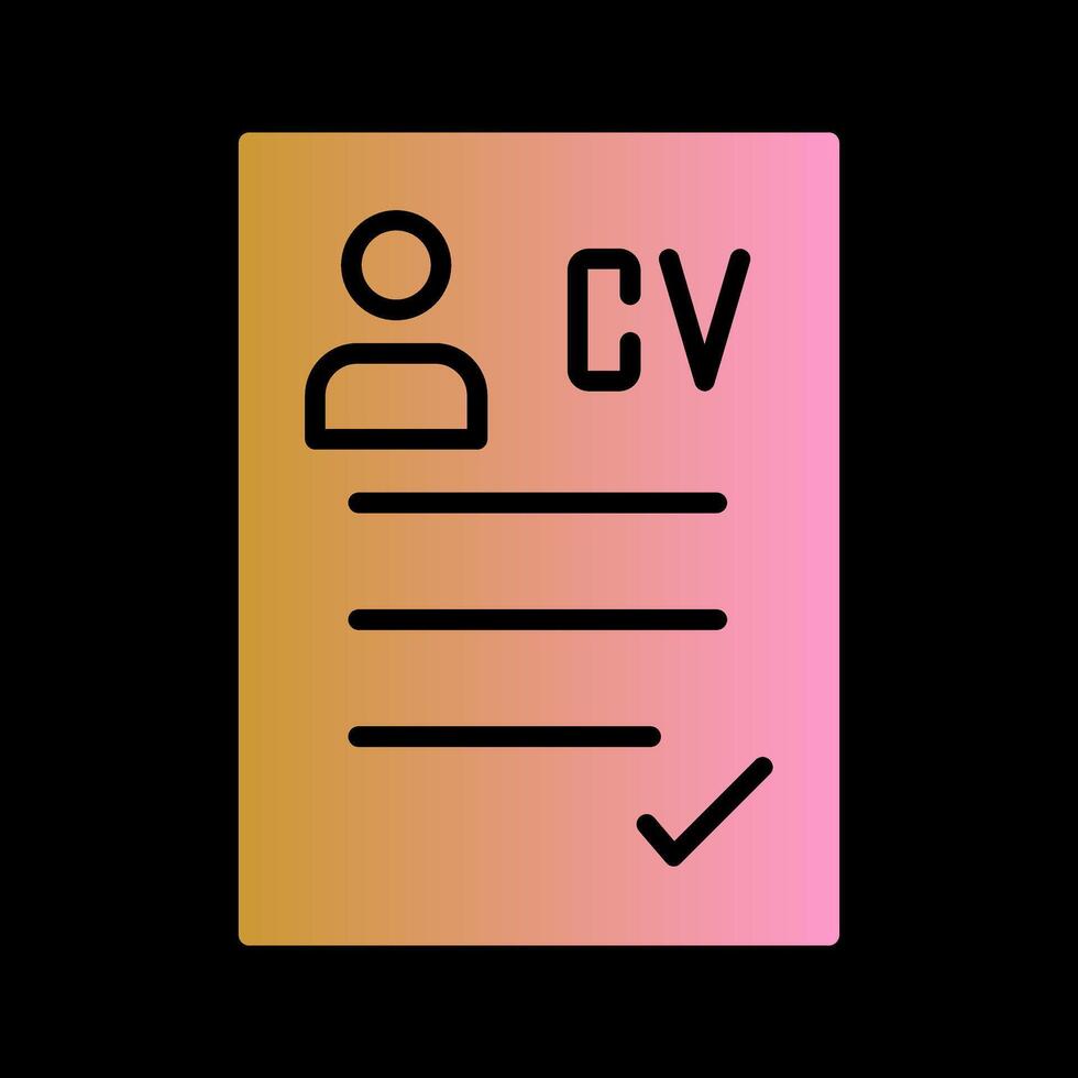 CV Icon Design vector
