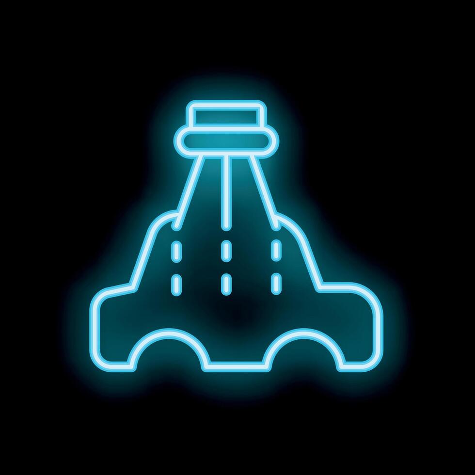 Neon sign showing water park with slides and pools for summer vacation fun vector