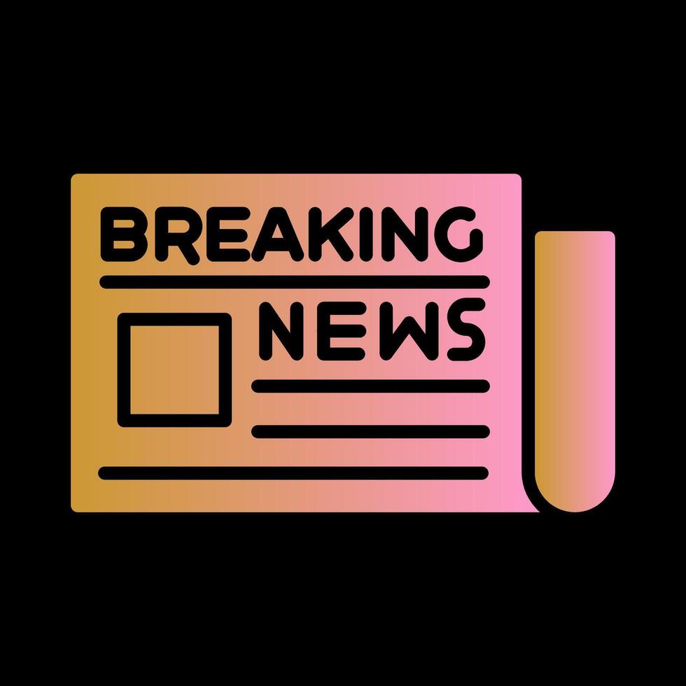 Breaking News Icon Design vector